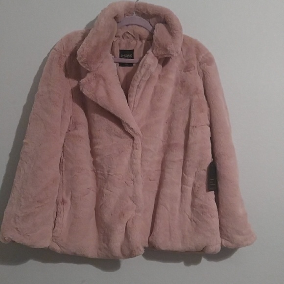 Faux Fur Collection Jacket Dusty Pink